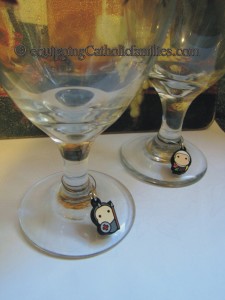 tiny saints wine glass charm