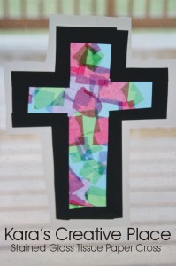 stained glass window cross