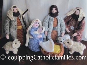 knitted nativity