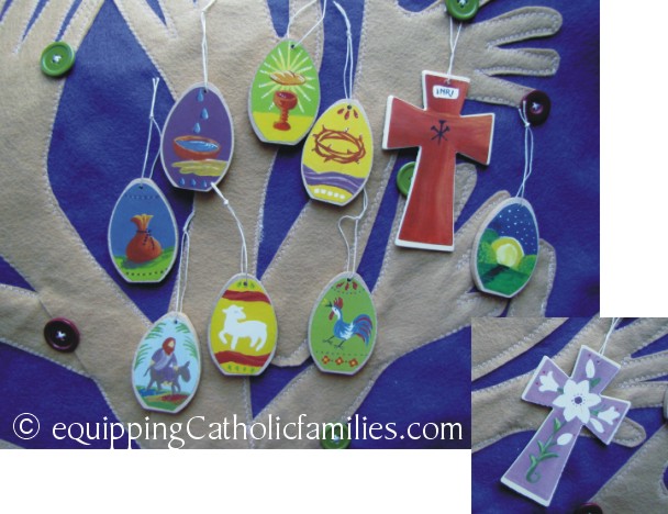 Egg Ornaments with reversible cross