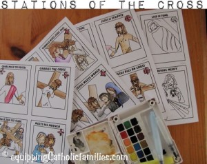 Stations of the Cross watercolor