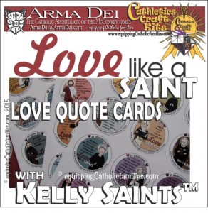 Love Like a Saint Love Quote Cards