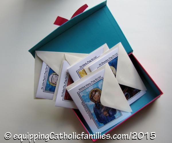 Kelly Saints Blessing Cards in a box