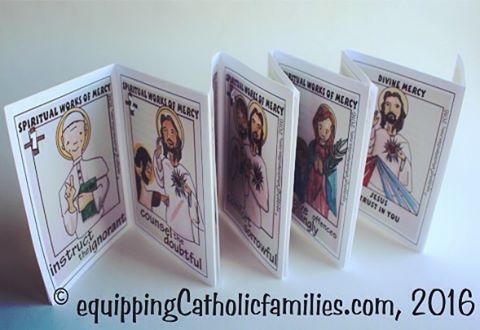 NEW Works of Mercy #kellysaintsstyle #catholiccrafts Printable just released! #equippingcatholicfamilies