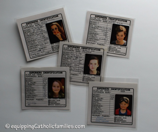 superhero id cards