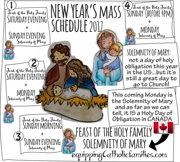 Holy Family and New Year's Eve Masses